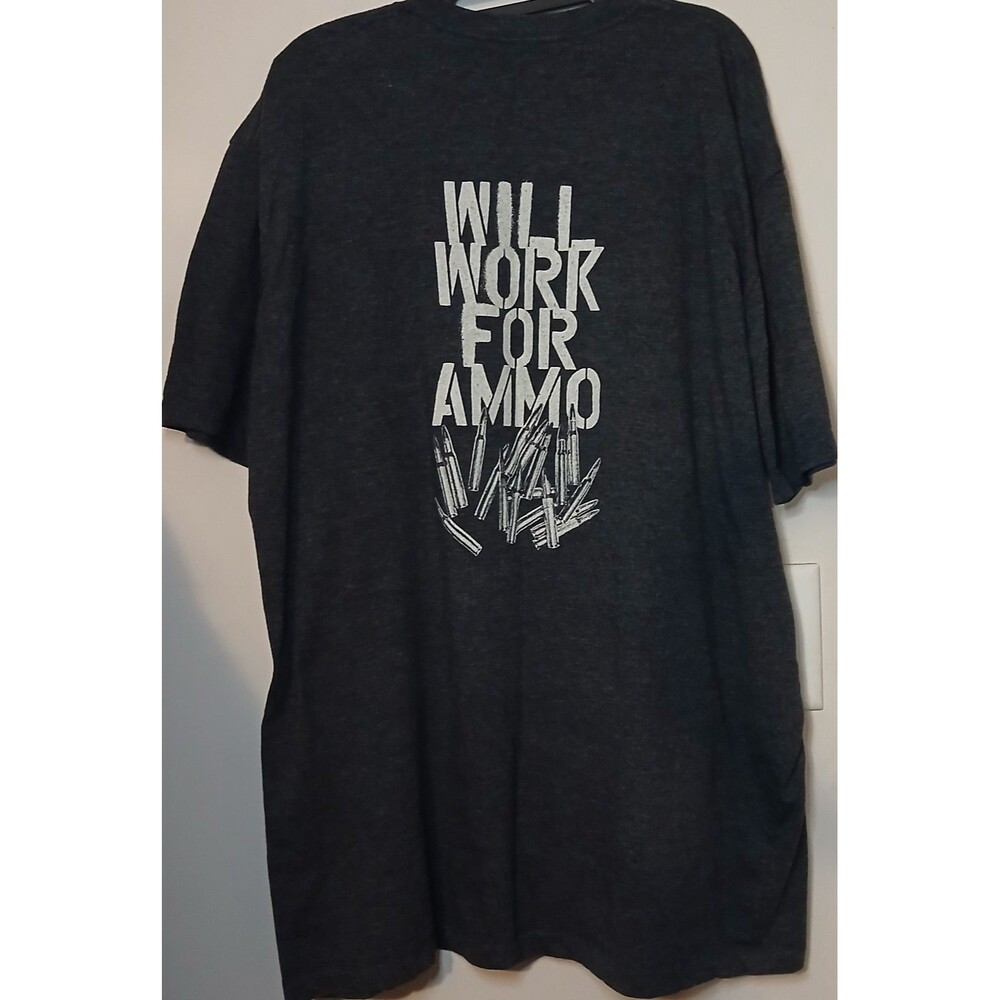 Sportsman's Warehouse Will Work for Ammo Graphic T-Shirt Men's 2XL Gray Hunting